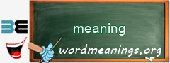 WordMeaning blackboard for meaning